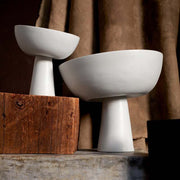 Terra Porcelain Bowl on Stand, Stone by L'Objet Decorative Bowls L'Objet 