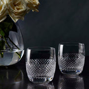 Diamond Mosaic 8.7 oz. Crystal Tumbler, Set of 2 by Vera Wang for Wedgwood Glassware Wedgwood 