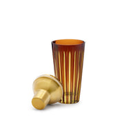 Prism Cocktail Set, Shaker & Martini Glasses, Amber by L'Objet