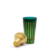 Prism Cocktail Set, Shaker & Martini Glasses, Green by L'Objet