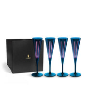 Prism Blue Champagne Flutes, Set of 4 by L'Objet