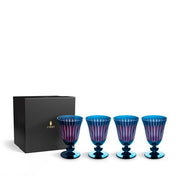 Prism Blue Wine Glasses, Set of 4 by L'Objet