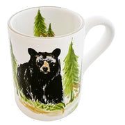 Black Bear Italian Ceramic Mug, Set of 3, 4.5" by Abbiamo Tutto