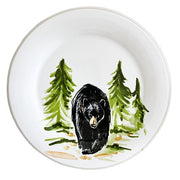 Black Bear Italian Ceramic Salad / Dessert Plates, Set of 6, 8" by Abbiamo Tutto
