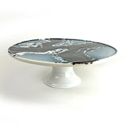 Wabi Sabi Blue Collection Cake Stand, 12" by Michael Wainwright