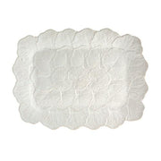 Geranium Relief Platter by Bordallo Pinheiro Serving Tray Bordallo Pinheiro White 