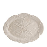 Cabbage Oval Platter, 17" by Bordallo Pinheiro Serving Tray Bordallo Pinheiro Cream 