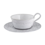 Rua Nova Tea Cup & Saucer by Bordallo Pinheiro Coffee & Tea Bordallo Pinheiro Antique White 