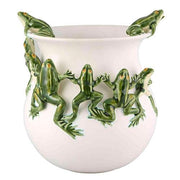 Censurado Frogs Dance Pot, 11" by Bordallo Pinheiro Vases, Bowls, & Objects Bordallo Pinheiro 