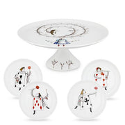 Tea with Alice Small Cake Stand & Plate Set by Teresa Lima Tea with Alice Small Cake Stand & Plate Set by Teresa Lima