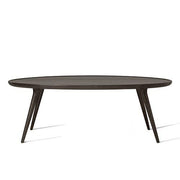 Accent Oval Coffee Table, 47.2" by Space Copenhagen for Mater Furniture Mater Sirka Grey Stain Lacquered Oak 