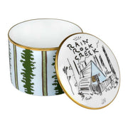 Rain Rock Creek Porcelain Keepsake Box by Luke Edward Hall for Richard Ginori Jewelry & Trinket Boxes Richard Ginori 
