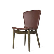 Shell Dining Chair by Michael W. Dreeben for Mater Furniture Mater Sirka Grey Stain Oak Base - Ultra Cognac Leather Seat 