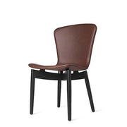 Shell Dining Chair by Michael W. Dreeben for Mater Furniture Mater Black Stain Oak Base - Ultra Cognac Leather Seat 