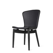 Shell Dining Chair by Michael W. Dreeben for Mater Furniture Mater Black Stain Oak Base - Ultra Black Leather Seat 