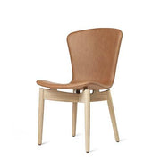 Shell Dining Chair by Michael W. Dreeben for Mater Furniture Mater Matte Lacquered Oak Base - Ultra Brandy Leather Seat 