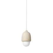 Terho Pendant Lamp, Small, 5.3" by Maija Puoskari for Mater Lighting Mater Natural Matte Lacquered - White Opal Glass 