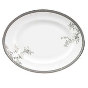 Vera Lace Platinum Oval Platter, 13.75" by Vera Wang for Wedgwood Dinnerware Wedgwood 