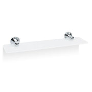 Classic CLA60 Wall-Mounted 23.6" Opal White Glass Shelf by Decor Walther Decor Walther Chrome 
