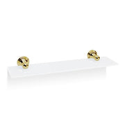 Classic CLA60 Wall-Mounted 23.6" Opal White Glass Shelf by Decor Walther Decor Walther Gold 