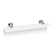 Classic CLA60 Wall-Mounted 23.6" Opal White Glass Shelf by Decor Walther Decor Walther Polished Nickel 