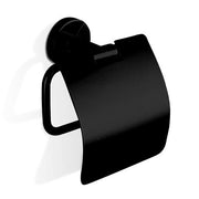 Basic TPH4 Wall-Mounted Toilet Paper Holder with Cover by Decor Walther Toilet Paper Holders Decor Walther Black Matte 
