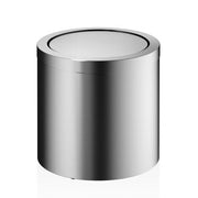 DW 125 8.5" Waste Bin with Revolving Lid by Decor Walther Wastebasket Decor Walther Matte Stainless Steel 