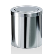 DW 1240 6.2" Table Waste Bin with Revolving Lid by Decor Walther Wastebasket Decor Walther Polished Stainless Steel 