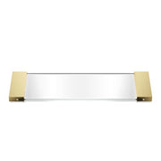 TAB34 Glass Bathroom Vanity Tray, 13.4" by Decor Walther Decor Walther White Glass Gold 