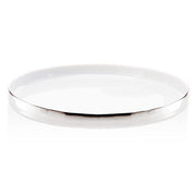 Bone TAB M Porcelain Round Tray, 7.8" by Decor Walther Decor Walther White/Platinum 