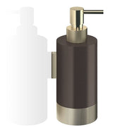 Club SP1 Wall-Mounted Liquid Soap Dispenser with Milled Base by Decor Walther Decor Walther Dark Bronze/Gold Matte 