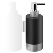 Club SP1 Wall-Mounted Liquid Soap Dispenser with Milled Base by Decor Walther Decor Walther Black Matte/Chrome 