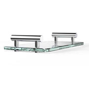 Bar TAB Tray, 13" by Decor Walther Bathroom Decor Walther Chrome/Clear Glass 