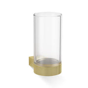Club WMG Wall-Mounted Tumbler or Toothbrush Holder with Milled Base by Decor Walther Decor Walther Plain Matte Gold 