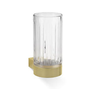 Club WMG Wall-Mounted Tumbler or Toothbrush Holder with Milled Base by Decor Walther Decor Walther Cut Matte Gold 