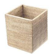 Basket QK Rattan 9.8" Square Waste Basket by Decor Walther Decor Walther Light Rattan 