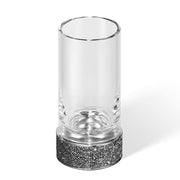 Rocks SMG Swarovski Crystal Tumbler or Toothbrush Holder by Decor Walther Decor Walther Chrome Clear Glass 