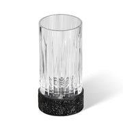 Rocks SMG Swarovski Crystal Tumbler or Toothbrush Holder by Decor Walther Decor Walther Matte Black Cut Glass 