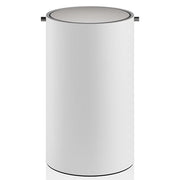 Stone 11.8" Waste Bin with Revolving Lid by Decor Walther Trash Cans & Wastebaskets Decor Walther White Stainless Steel Matte 