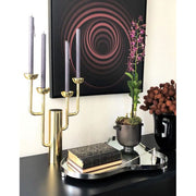 Babylon Candleabra by Nino Bauti for St. James St. James Gold Plated 