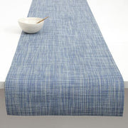 Chilewich: Woven Vinyl Mini Basketweave Table Runners Table Runners Chilewich Chambray MBW 