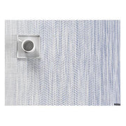 Chilewich: Wave Woven Vinyl Placemats Set of 4 & Runners Placemats Chilewich Rectangle Blue 