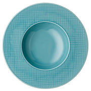 Mesh Rim Plate,Deep, 11" by Gemma Bernal for Rosenthal Dinnerware Rosenthal Solid Aqua 
