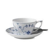 Blue Fluted Plain Tea Cup & Saucer by Royal Copenhagen Dinnerware Royal Copenhagen 