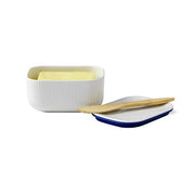 White Fluted Butter Dish by Royal Copenhagen Dinnerware Royal Copenhagen 