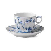 Blue Fluted Plain Coffee Cup & Saucer by Royal Copenhagen Dinnerware Royal Copenhagen 