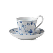 Blue Fluted Plain High Handled Cup & Saucer by Royal Copenhagen Dinnerware Royal Copenhagen 