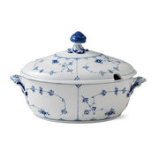 Blue Fluted Plain Covered Tureen by Royal Copenhagen Dinnerware Royal Copenhagen 