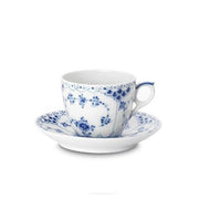 Blue Fluted Half Lace Coffee Cup & Saucer by Royal Copenhagen RETURN Dinnerware Royal Copenhagen 