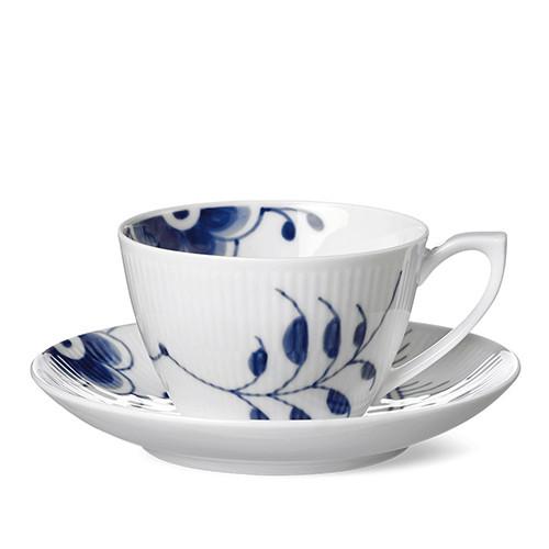 Royal Copenhagen Fluted Plain Tea Cup & Saucer - Thumbnail 4